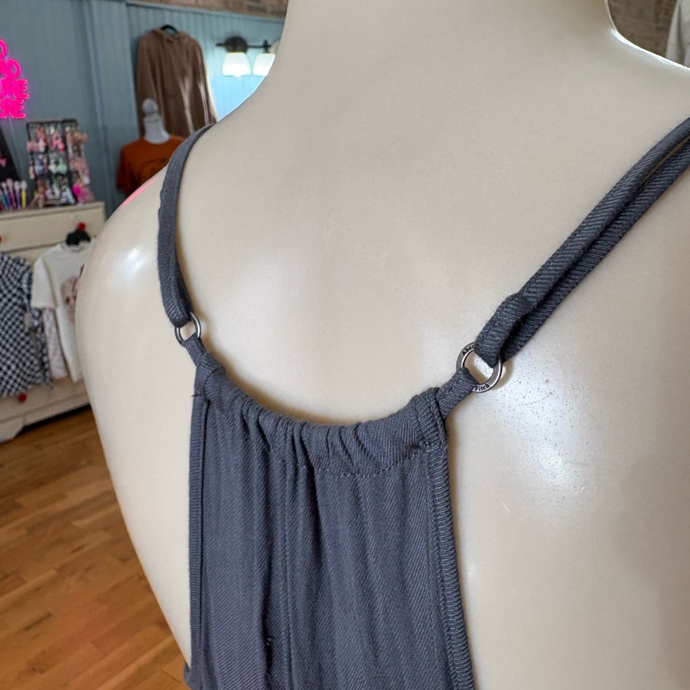 Abercrombie Solid Gray Spaghetti Strap Jumpsuit S… - image 5